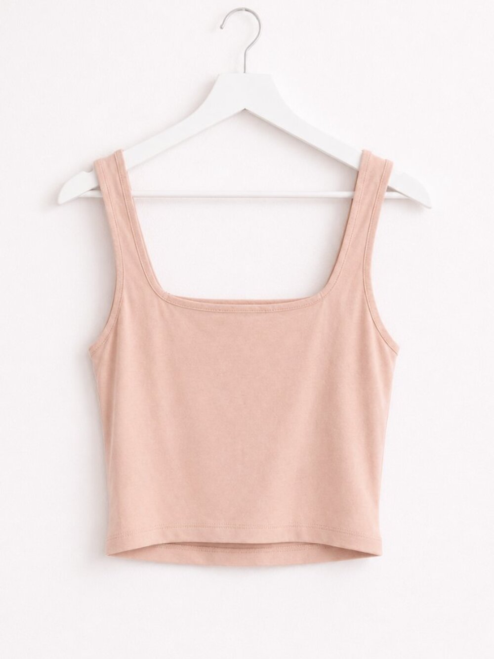 F21 Blush Pink Square Neck Crop Top